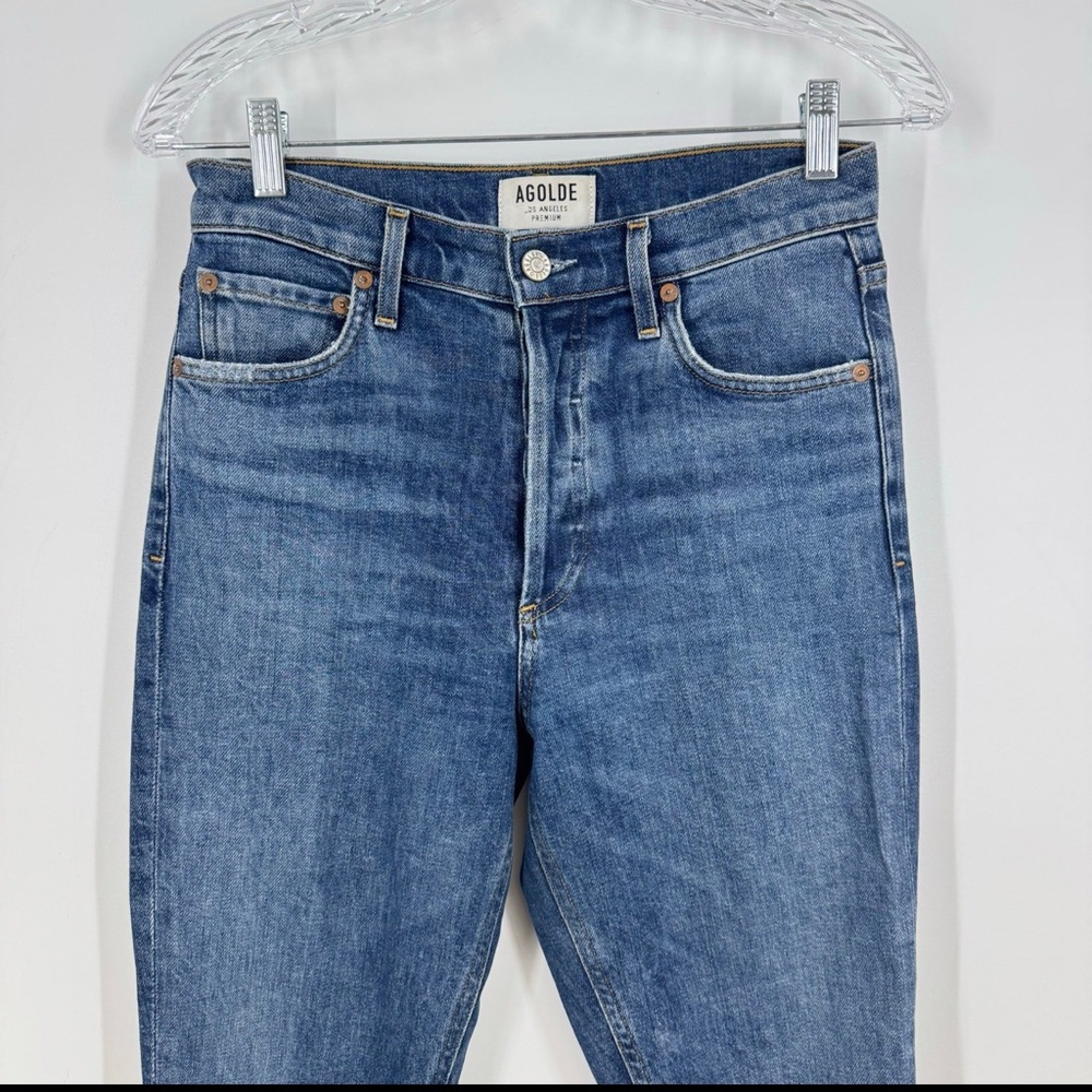 AGOLDE Jeans 25 Nico High Rise Button Fly Ankle Length  A093C-1046 Subdued
